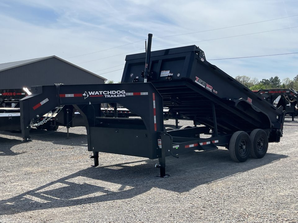 New 2026 Watchdog 7'x14' 14k Telescopic Gooseneck Dump Trailer
