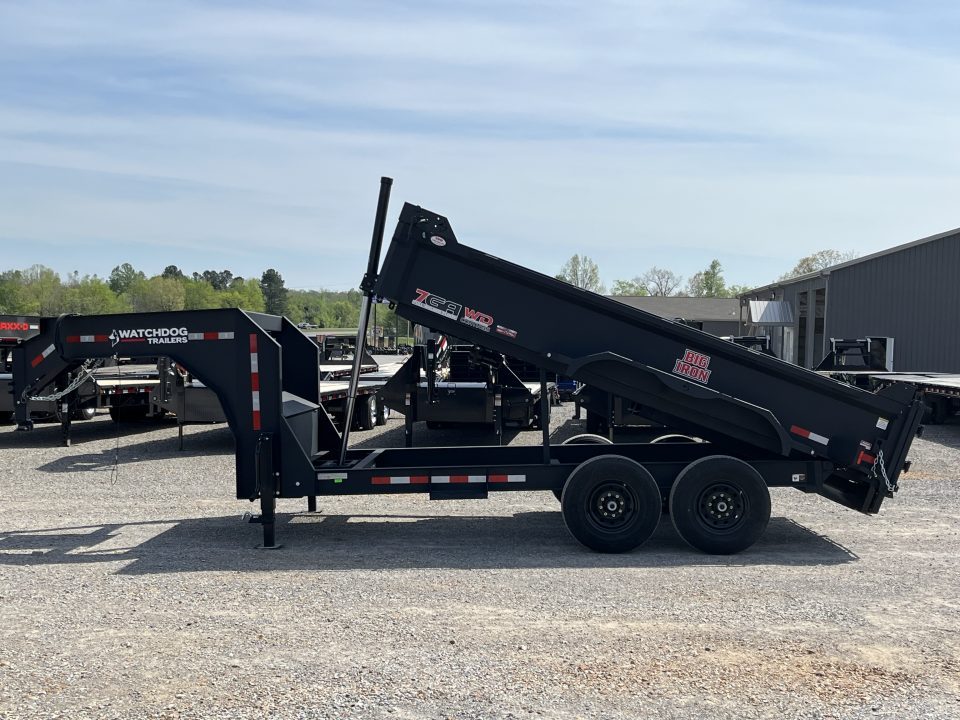 New 2026 Watchdog 7'x14' 14k Telescopic Gooseneck Dump Trailer