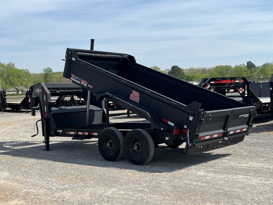 New 2026 Watchdog 7'x14' 14k Telescopic Gooseneck Dump Trailer