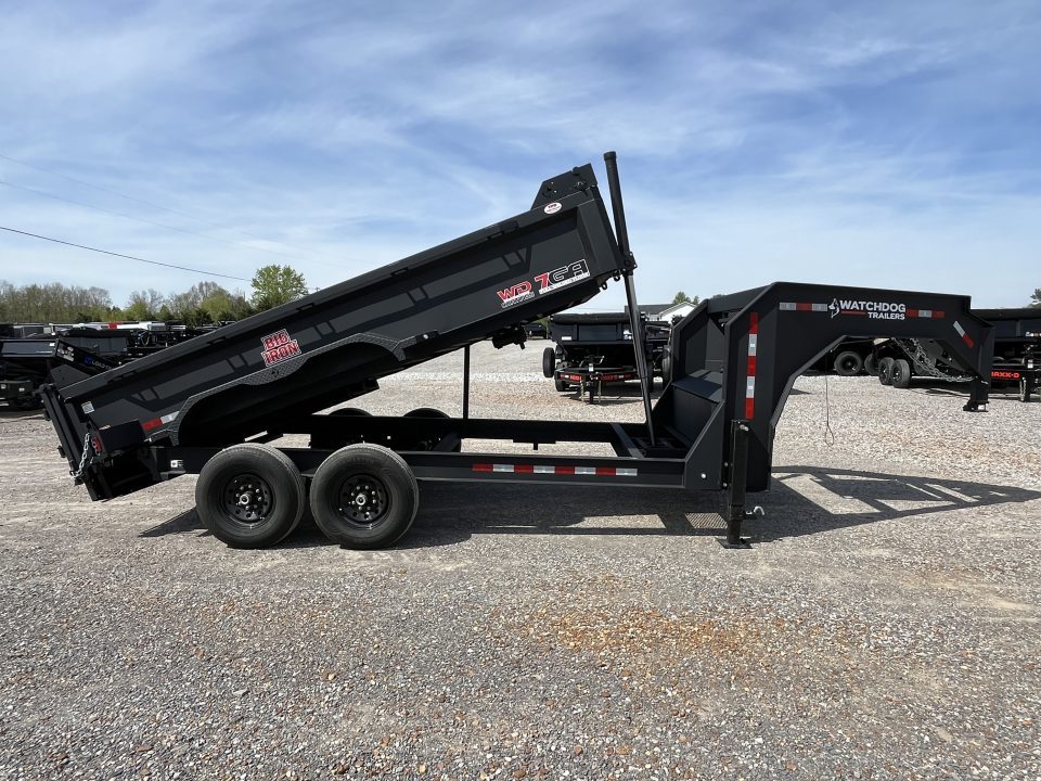 New 2026 Watchdog 7'x14' 14k Telescopic Gooseneck Dump Trailer