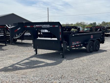 New 2026 Watchdog 7'x14' 14k Telescopic Gooseneck Dump Trailer