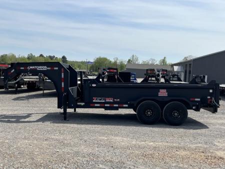 New 2026 Watchdog 7'x14' 14k Telescopic Gooseneck Dump Trailer