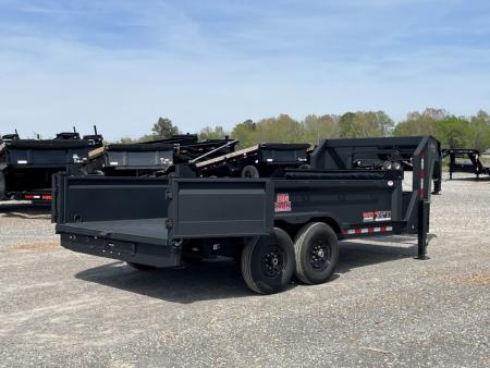 New 2026 Watchdog 7'x14' 14k Telescopic Gooseneck Dump Trailer