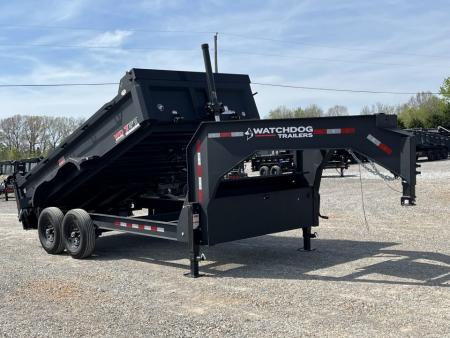 New 2026 Watchdog 7'x14' 14k Telescopic Gooseneck Dump Trailer