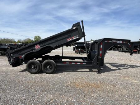 New 2026 Watchdog 7'x14' 14k Telescopic Gooseneck Dump Trailer