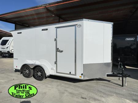 New 2026 Continental Cargo 7X14 V-NOSE MOTORCYCLE TRAILER ELECTRICAL PACKAGE & UPGRADED .080 SCREWLESS EXTERIOR ENCLOSED TRAILER CARGO TRAILERS Motorcycle Trailer