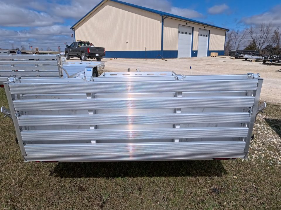 New 2027 Aluma 80x14 Aluminum, Single Axle Utility with Electric Brakes & Bi-Fold Tailgate, 4,250lb GVWR