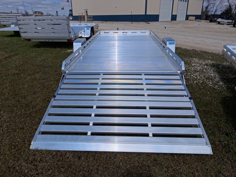 New 2027 Aluma 80x14 Aluminum, Single Axle Utility with Electric Brakes & Bi-Fold Tailgate, 4,250lb GVWR