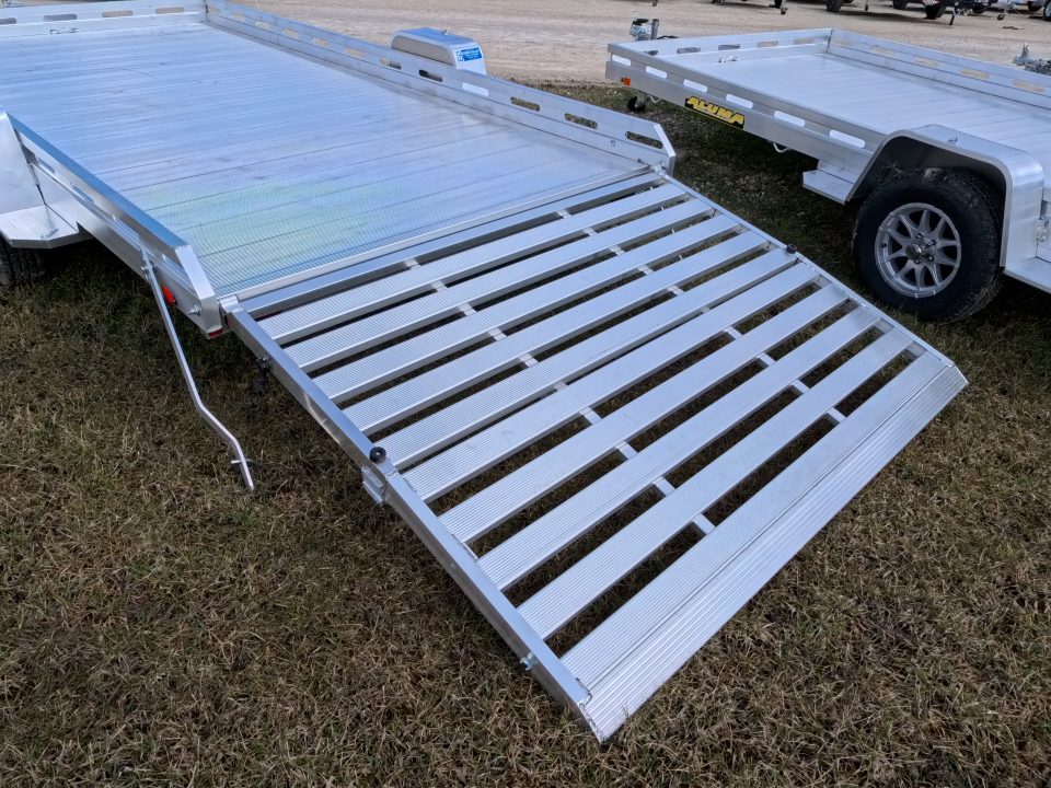 New 2027 Aluma 80x14 Aluminum, Single Axle Utility with Electric Brakes & Bi-Fold Tailgate, 4,250lb GVWR