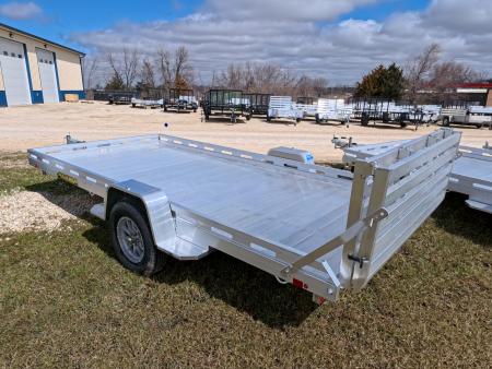 New 2027 Aluma 80x14 Aluminum, Single Axle Utility with Electric Brakes & Bi-Fold Tailgate, 4,250lb GVWR