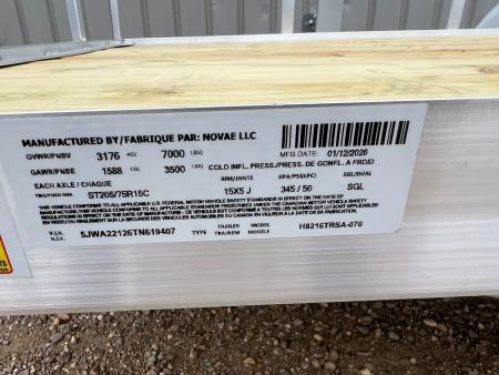 New 2026 H&H Trailers 16' Tandem Aluminum Utility Utility Trailer