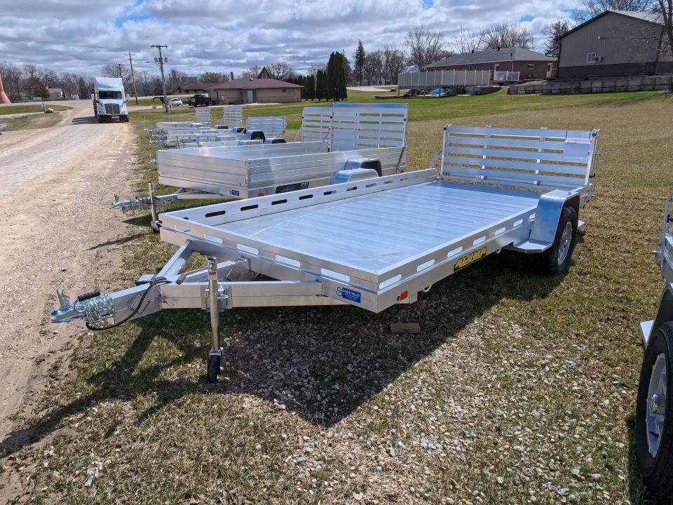 New 2027 Aluma 80x14 Aluminum, Single Axle Utility with Electric Brakes & Bi-Fold Tailgate, 4,250lb GVWR