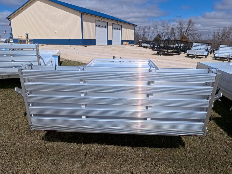 New 2027 Aluma 80x14 Aluminum, Single Axle Utility with Electric Brakes & Bi-Fold Tailgate, 4,250lb GVWR