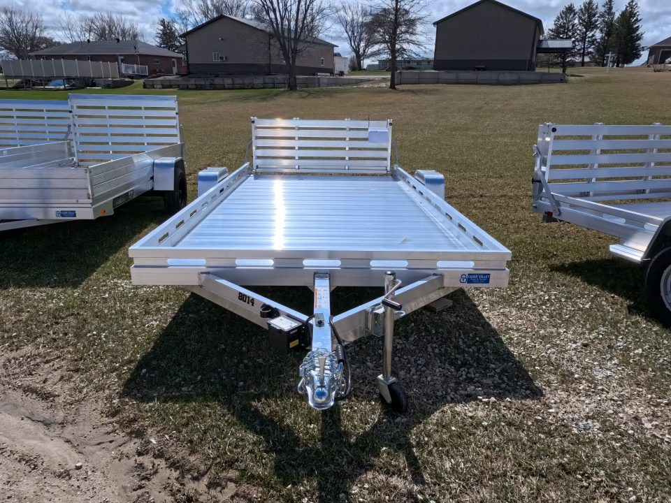 New 2027 Aluma 80x14 Aluminum, Single Axle Utility with Electric Brakes & Bi-Fold Tailgate, 4,250lb GVWR