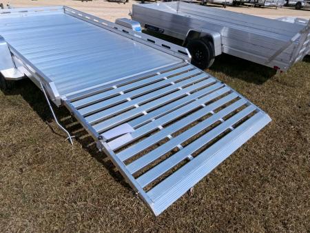 New 2027 Aluma 80x14 Aluminum, Single Axle Utility with Electric Brakes & Bi-Fold Tailgate, 4,250lb GVWR