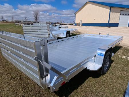 New 2027 Aluma 80x14 Aluminum, Single Axle Utility with Electric Brakes & Bi-Fold Tailgate, 4,250lb GVWR