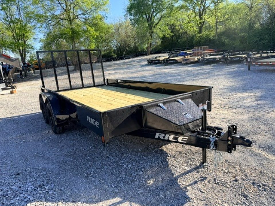 New 2026 Rice Trailers 14' X 82" Tandem Stealth Utility Trailer