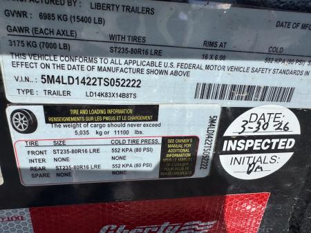 New 2026 Liberty 14 DT Telescopic Dump Trailer