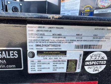 New 2026 Liberty LD14KTS Telescopic Dump Trailer