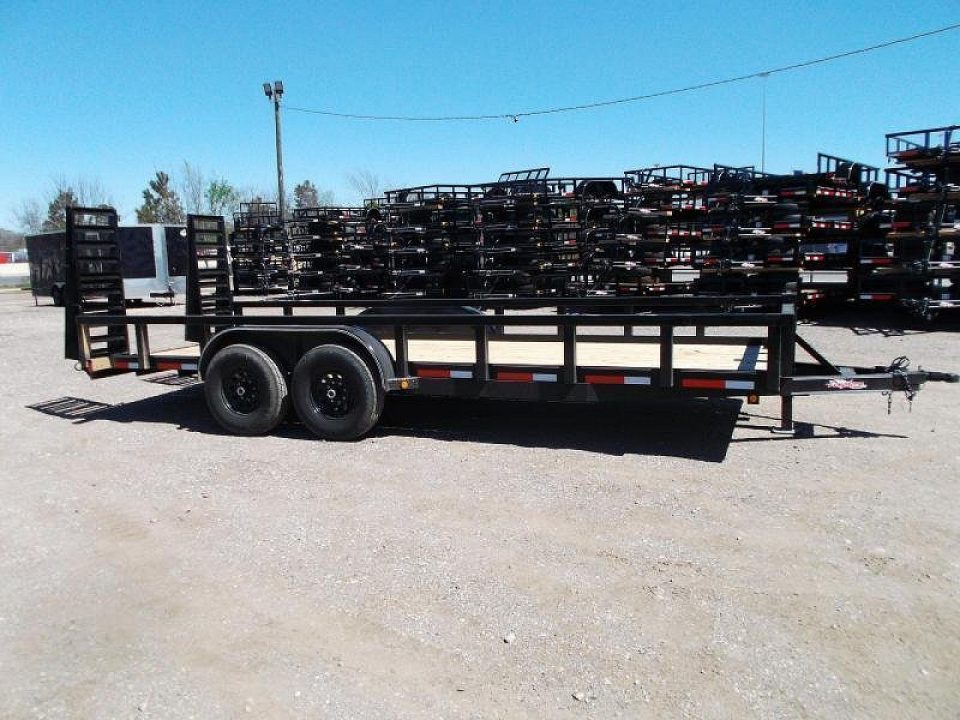 New 2026 J&C Trailers 83x20 14K Utility Trailer / 7K Axles / 3" Square Tubing / 5ft Stand Up Ramps