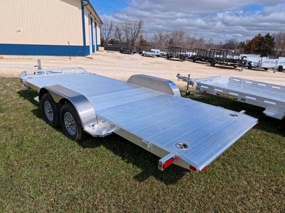 New 2027 Aluma 82 x 16 Tilt ,Tandem Axle Utility Trailer with Electric Brakes, 14" Aluminum Rims and 7K GVWR