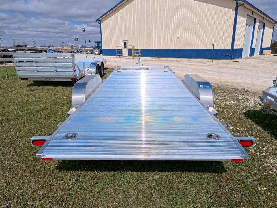 New 2027 Aluma 82 x 16 Tilt ,Tandem Axle Utility Trailer with Electric Brakes, 14" Aluminum Rims and 7K GVWR