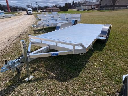 New 2027 Aluma 82 x 16 Tilt ,Tandem Axle Utility Trailer with Electric Brakes, 14  Aluminum Rims and 7K GVWR