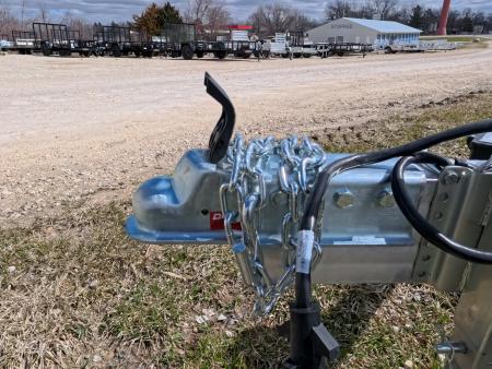 New 2027 Aluma 82 x 16 Tilt ,Tandem Axle Utility Trailer with Electric Brakes, 14" Aluminum Rims and 7K GVWR