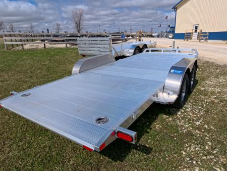 New 2027 Aluma 82 x 16 Tilt ,Tandem Axle Utility Trailer with Electric Brakes, 14" Aluminum Rims and 7K GVWR