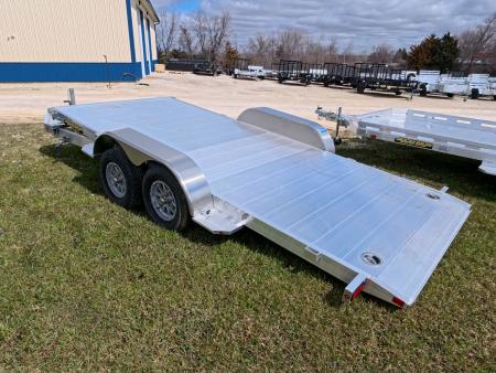 New 2027 Aluma 82 x 16 Tilt ,Tandem Axle Utility Trailer with Electric Brakes, 14" Aluminum Rims and 7K GVWR