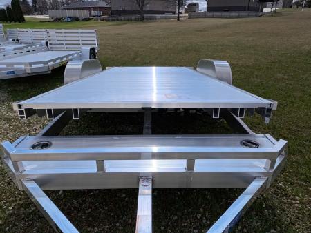 New 2027 Aluma 82 x 16 Tilt ,Tandem Axle Utility Trailer with Electric Brakes, 14" Aluminum Rims and 7K GVWR