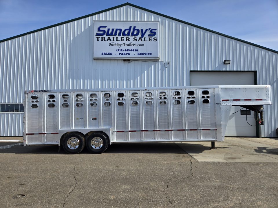 Used 2021 Wilson 24ft Rand Hand Stock Trailer