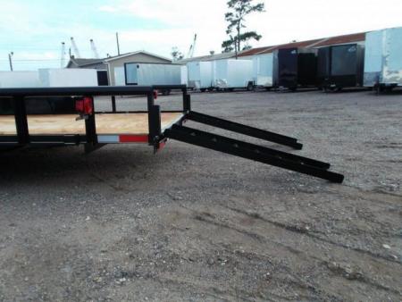 New 2026 J&C Trailers 83x20 Utility Trailer / Lowboy Trailer / 5ft Slide Out Ramps / Electric Brakes / 2" Bulldog Coupler / Heavy Duty Pipetop