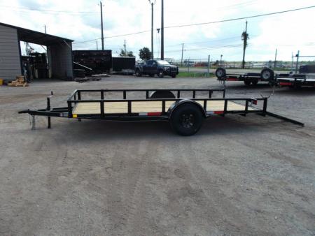 New 2026 J&C Trailers 77x14 Utility Trailer / UTV Trailer / C-Channel Wrap Tongue / 2  Bulldog Coupler / 4ft Ramp Gate