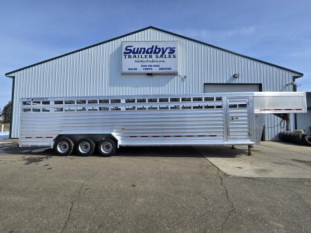 Used 2024 Featherlite 32ft 8127 Stock Trailer
