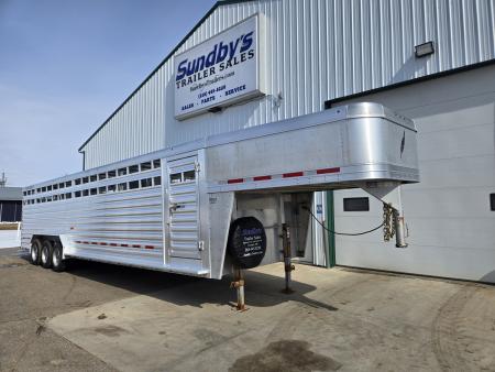 Used 2024 Featherlite 32ft 8127 Stock Trailer