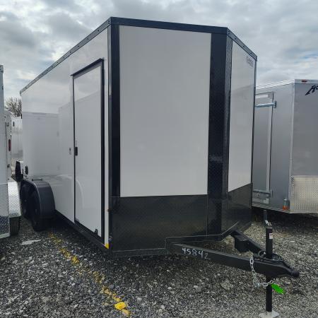 New 2026 Cargo Express 7x12 TA, 7' interior height, 35k axles, .080 polycore, screwless exterior Cargo / Enclosed Trailer