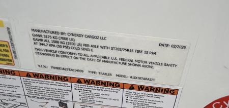 New 2026 Family Trailer 8.5x16 Tandem Axles Cargo / Enclosed Trailer-Basic Pkg