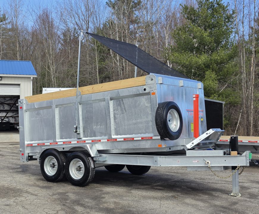 New 82 X 14 GALVANZED DUMP 58" SIDES 8 K AXLES HYDRAULIC JACKS 2026 TRUIUMPH