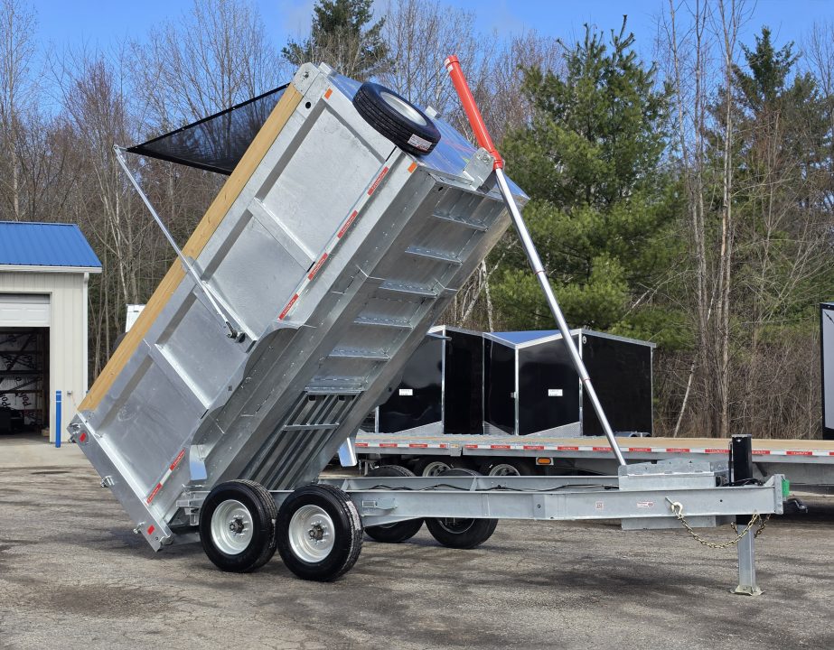 New 82 X 14 GALVANZED DUMP 58" SIDES 8 K AXLES HYDRAULIC JACKS 2026 TRUIUMPH