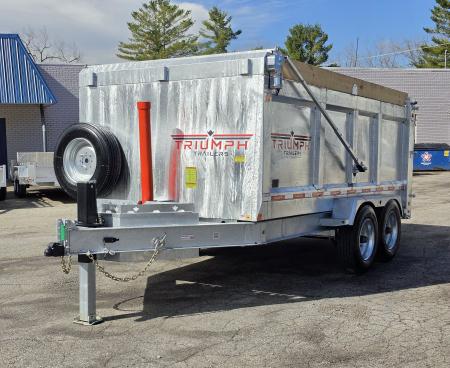 New 82 X 14 GALVANZED DUMP 58" SIDES 8 K AXLES HYDRAULIC JACKS 2026 TRUIUMPH