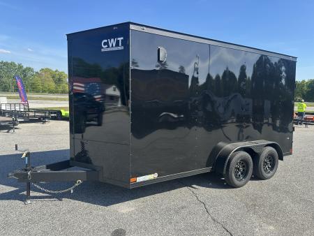 New 2026 COVERED WAGON 7X14 TANDEM AXLE ENCLOSED TRAILER WITH BLACKOUT PACKAGE