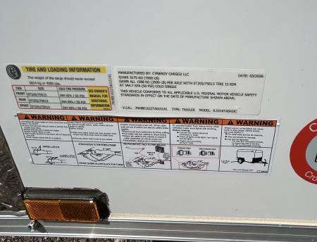 New 2026 Family Trailer 8.5x16 Tandem Axles Cargo / Enclosed Trailer-Basic Pkg
