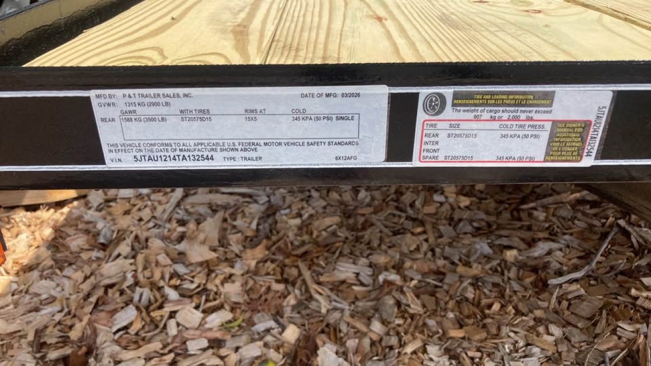 New 2026 P & T Trailers 6.5x12 Utility Trailer