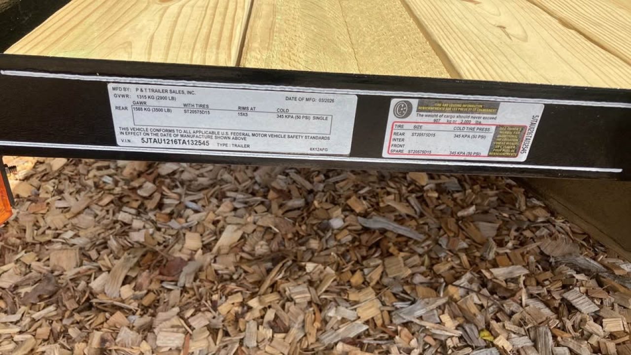 New 2026 P & T Trailers 6.5x12 Utility Trailer