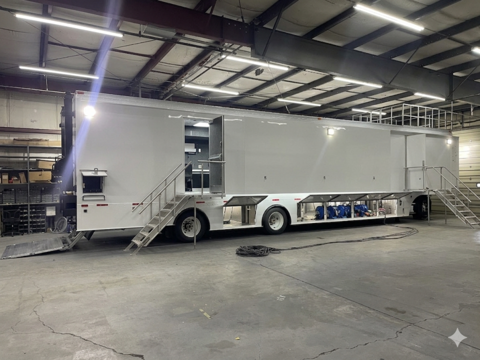 New 53' Custom Data Systems & Analysis Enclosed Office Trailer