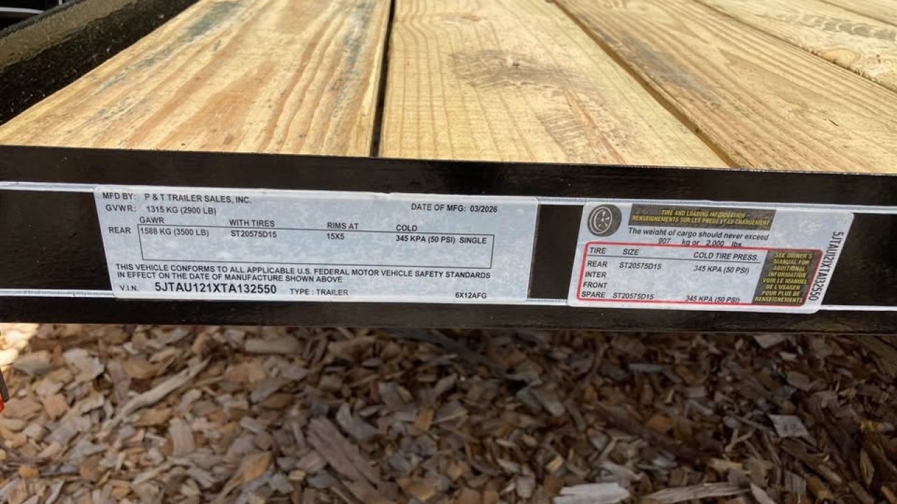 New 2026 P & T Trailers 6.5x12 Utility Trailer