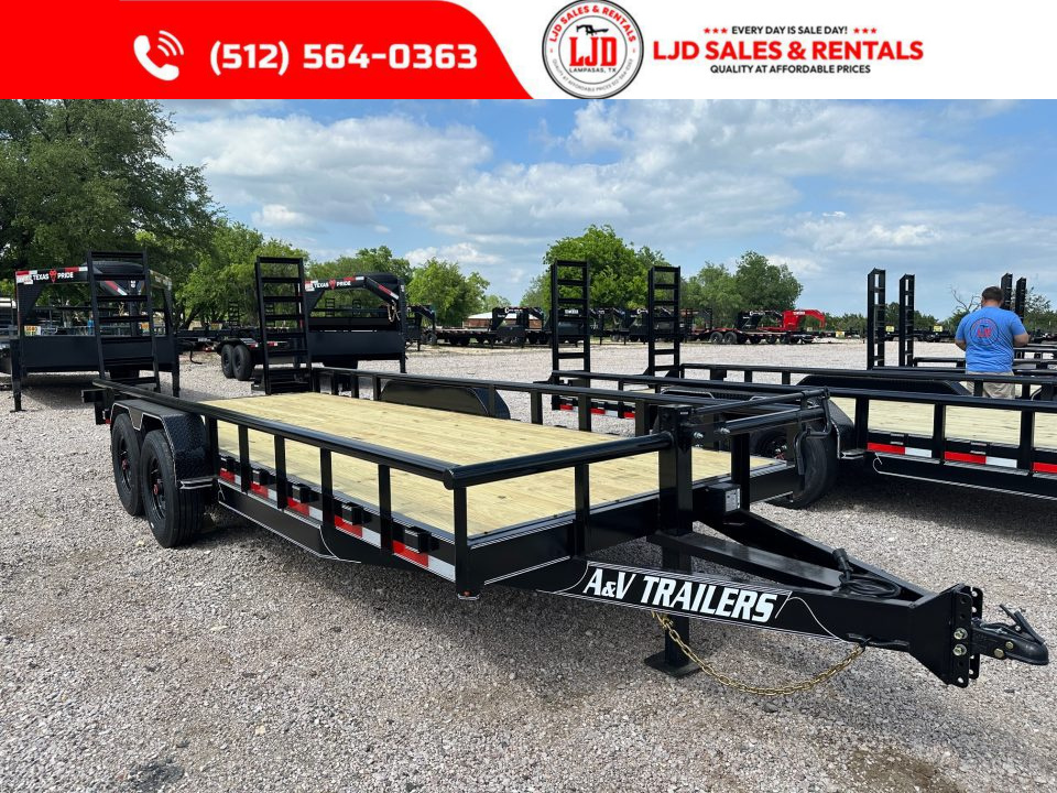 New 2026 A&V - 83" X 20' - Equipment Trailer - 16k GVWR - 14 Ply Tires