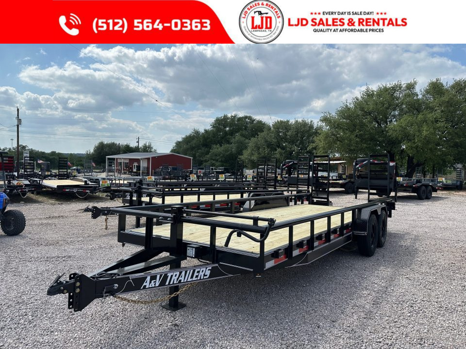 New 2026 A&V - 83" X 22' - HD Pipetop Equipment Trailer