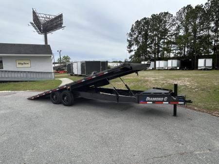 New 2026 Diamond C DET210, 24FT Full Tilt, 10K Super Single Axles, #17,360 Payload, Hyd Jack